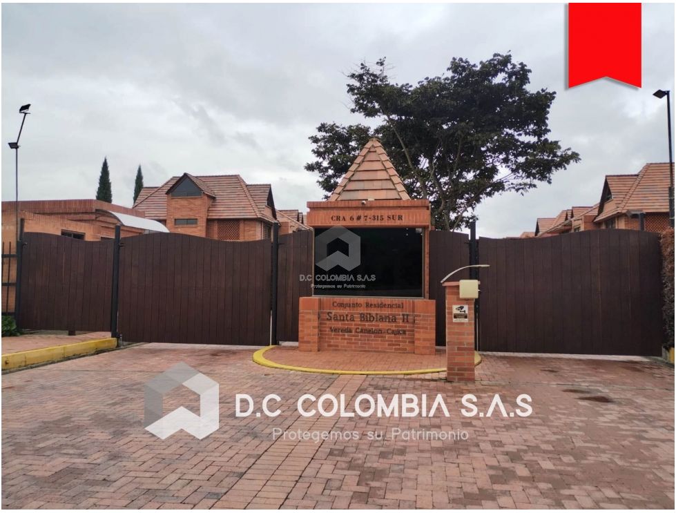 CASA EN VENTA - CONJUNTO SANTA BIBIANA EN CAJICÁ